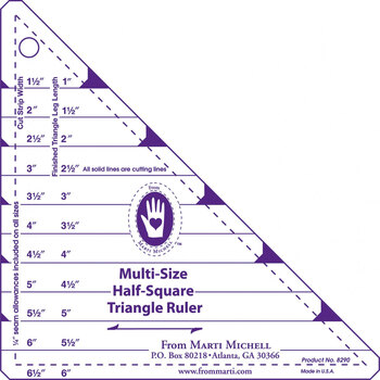 Half Square Triangle Ruler - Multi-Size #8290, Image