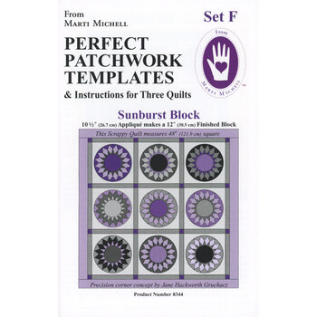 Perfect Patchwork Templates - Sunburst Block Set F #8344, Image