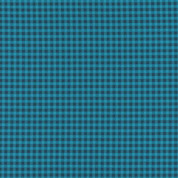 Essentials Mini Gingham 39161-474 Turquoise/Navy by Wilmington Prints, Image