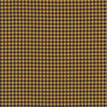 Essentials Mini Gingham 39161-574 Gold/Navy by Wilmington Prints, Image