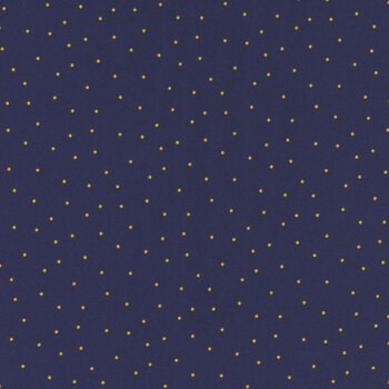 Essentials Pindots 39131-495 Navy/Gold by Wilmington Prints, Image