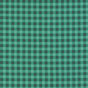 Essentials Gingham 39162-747 Teal/Dark Teal by Wilmington Prints, Image