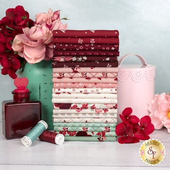 Love You Always  Fat Quarter Bundle Sandy Gervais for Riley Blake Designs, Image