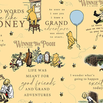 Winnie the Pooh C17000-SUNSHINE by Echo Park Paper Co. for Riley Blake Designs, Image