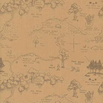 Winnie the Pooh C17001-BROWN by Echo Park Paper Co. for Riley Blake Designs, Image