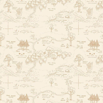 Winnie the Pooh C17001-CREAM by Echo Park Paper Co. for Riley Blake Designs, Image