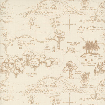 Winnie the Pooh C17001-CREAM by Echo Park Paper Co. for Riley Blake Designs, Image
