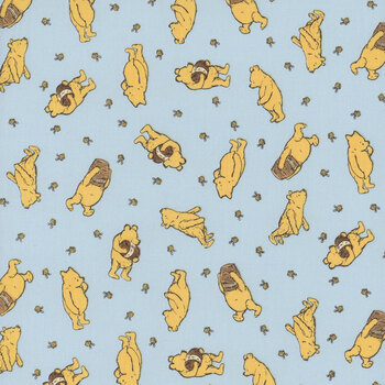 Winnie the Pooh C17002-BLUE by Echo Park Paper Co. for Riley Blake Designs, Image