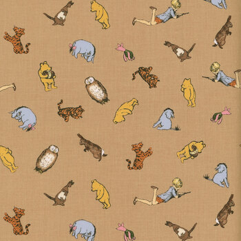 Winnie the Pooh C17003-BROWN by Echo Park Paper Co. for Riley Blake Designs, Image