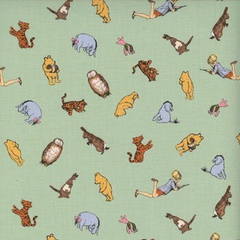 Winnie the Pooh C17003-GREEN by Echo Park Paper Co. for Riley Blake Designs, Image