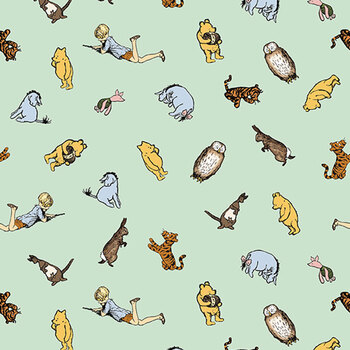 Winnie the Pooh C17003-GREEN by Echo Park Paper Co. for Riley Blake Designs, Image
