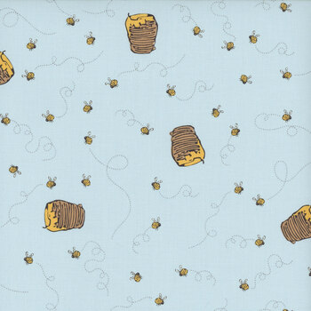 Winnie the Pooh C17004-BLUE by Echo Park Paper Co. for Riley Blake Designs, Image
