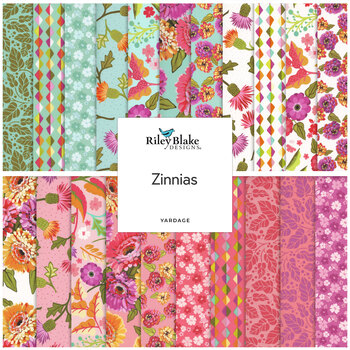 Zinnias   Yardage by Lila Tueller for Riley Blake Designs, Image