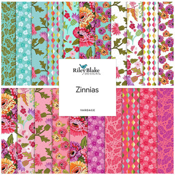 Zinnias   Yardage by Lila Tueller for Riley Blake Designs, Image