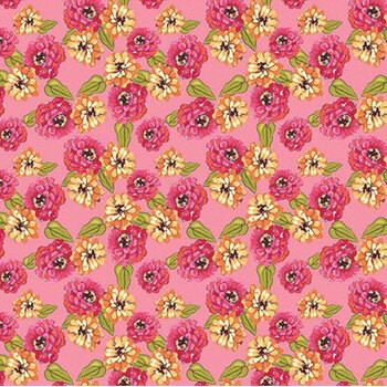 Zinnias CD16693-PINK by Lila Tueller for Riley Blake Designs, Image