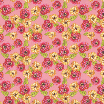 Zinnias CD16693-PINK by Lila Tueller for Riley Blake Designs, Image