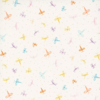 Hush Hush 5 C16958-DRAGONFLIES White by Riley Blake Designs, Image