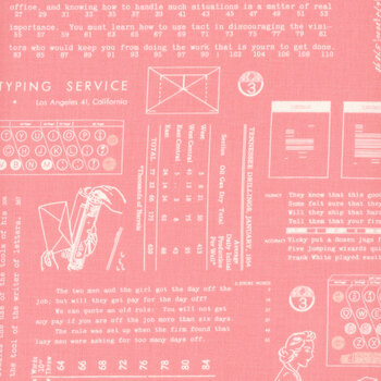 TYPE/ography C16850-CORAL by Lori Holt for Riley Blake Designs, Image