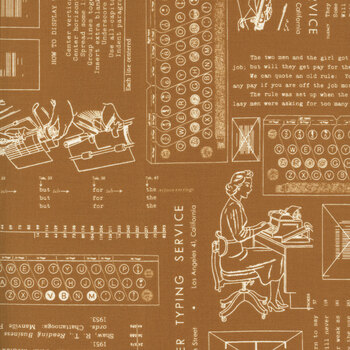TYPE/ography C16850-CINNAMON by Lori Holt for Riley Blake Designs, Image