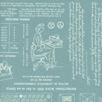 TYPE/ography C16850-WEDGEWOOD by Lori Holt for Riley Blake Designs, Image