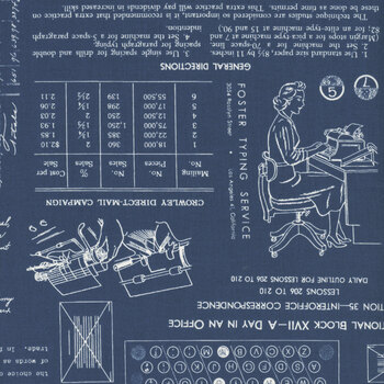 TYPE/ography C16850-DENIM by Lori Holt for Riley Blake Designs, Image