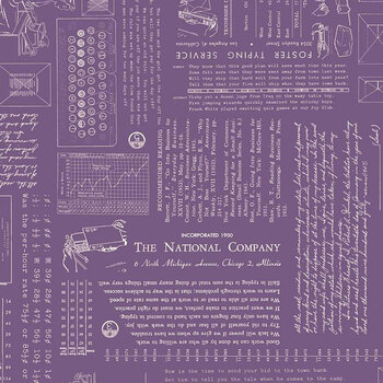 TYPE/ography C16850-PLUM by Lori Holt for Riley Blake Designs, Image