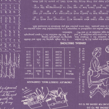 TYPE/ography C16850-PLUM by Lori Holt for Riley Blake Designs, Image