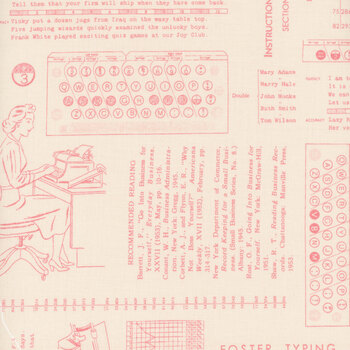 TYPE/ography C16851-CORAL by Lori Holt for Riley Blake Designs, Image