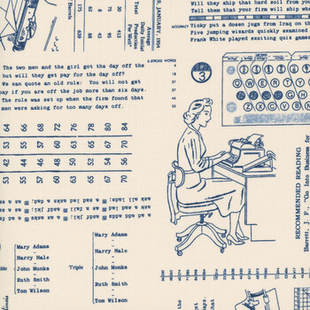 TYPE/ography C16851-DENIM by Lori Holt for Riley Blake Designs, Image
