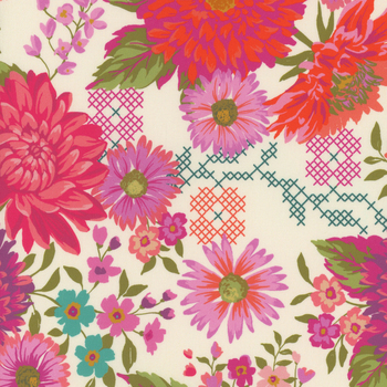 Parlor 11960-11 CREAM by Crystal Manning for Moda Fabrics, Image