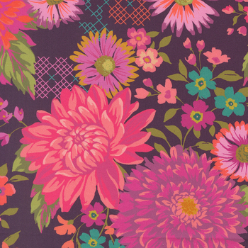 Parlor 11960-26 PLUM by Crystal Manning for Moda Fabrics, Image