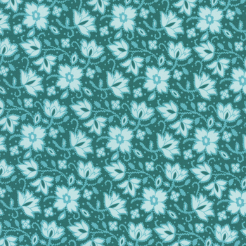 Parlor 11963-16 PEACOCK by Crystal Manning for Moda Fabrics, Image