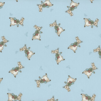 The Tale of Peter Rabbit Flannel F15317-BLUE by Riley Blake Designs, Image