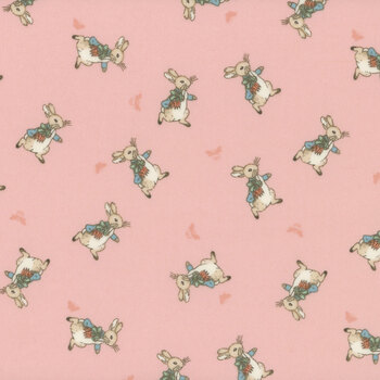 The Tale of Peter Rabbit Flannel F15317-CORAL by Riley Blake Designs, Image