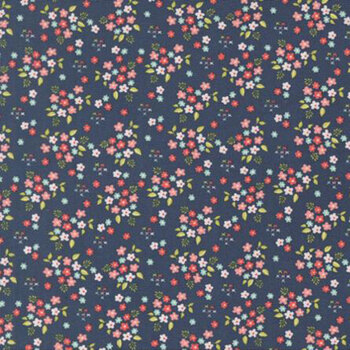 Delightfully Yours 37705-19 Navy by Sherri & Chelsi for Moda Fabrics, Image