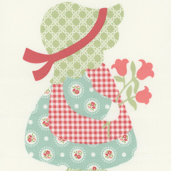 Sunbonnet 31770-11 Panel Porcelain by My Sew Quilty Life for Moda Fabrics, Image