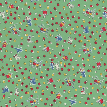 30's Playtime 23373-16 Aloe by Linzee McCray for Moda Fabrics, Image