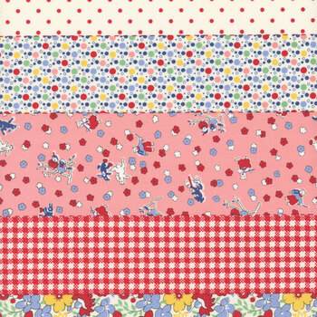 30's Playtime 23380-11 Scarlet by Linzee McCray for Moda Fabrics, Image