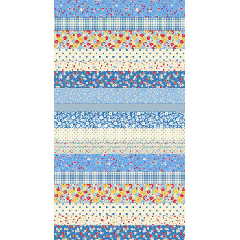 30's Playtime 23380-12 Bluebell by Linzee McCray for Moda Fabrics, Image