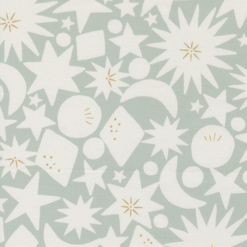 To The Moon And Back 25905-15 Grass by Paper + Cloth for Moda Fabrics, Image