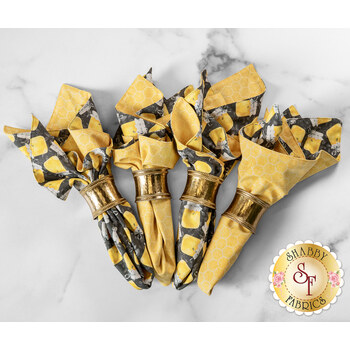  Cloth Napkins Kit - Sweet Bees - Makes 4, Image
