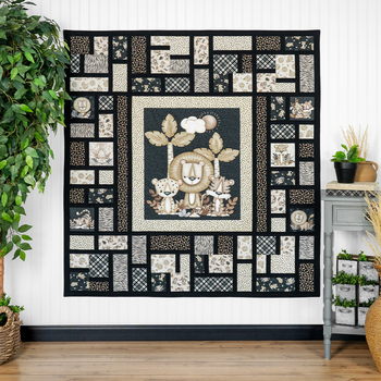 SAMPLE - Stained Glass Panel Quilt - Big Kitties