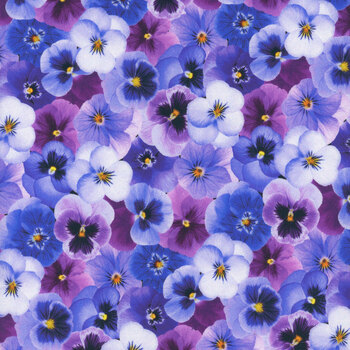 Pansy Perfection PANSY-CD3753 PANSY by Chong-A Hwang for Timeless Treasures Fabrics, Image