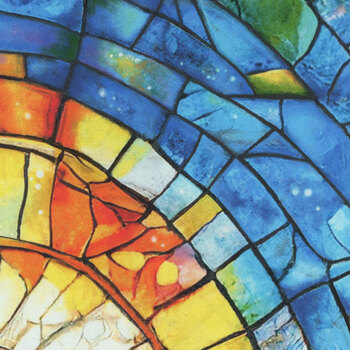 Faith in Full Color 2188P-74 Panel Turquoise/Multi by City Art Studio for Henry Glass Fabrics, Image