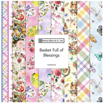 Basket Full of Blessings  8 FQ Set by Catherine Bartoli for Henry Glass Fabrics, Image