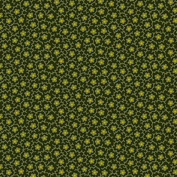 Lucky Charm 2207-66 Dark Green by Stacy West for Henry Glass Fabrics, Image