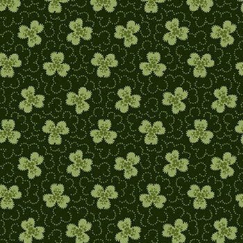 Lucky Charm 2210-66 Dark Green by Stacy West for Henry Glass Fabrics, Image