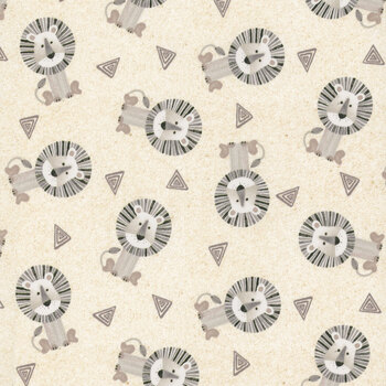 Jungle Romp 2105-44 Cream by Betsey Cavallo for Henry Glass Fabrics, Image