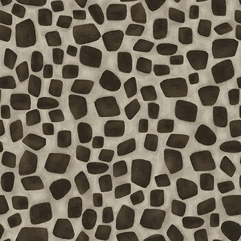 Jungle Romp Minky 2244MK-49 Black/Tan by Betsey Cavallo for Henry Glass Fabrics, Image