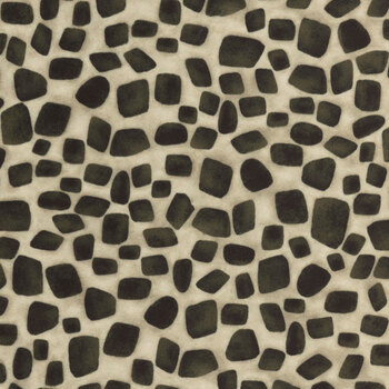 Jungle Romp - Minky 2244MK-49 Black/Tan by Betsey Cavallo for Henry Glass Fabrics, Image